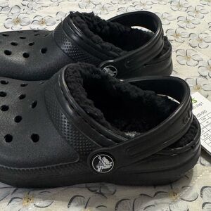 Classic Fur Lined Crocs Toddler Unisex Toddler 9c Black